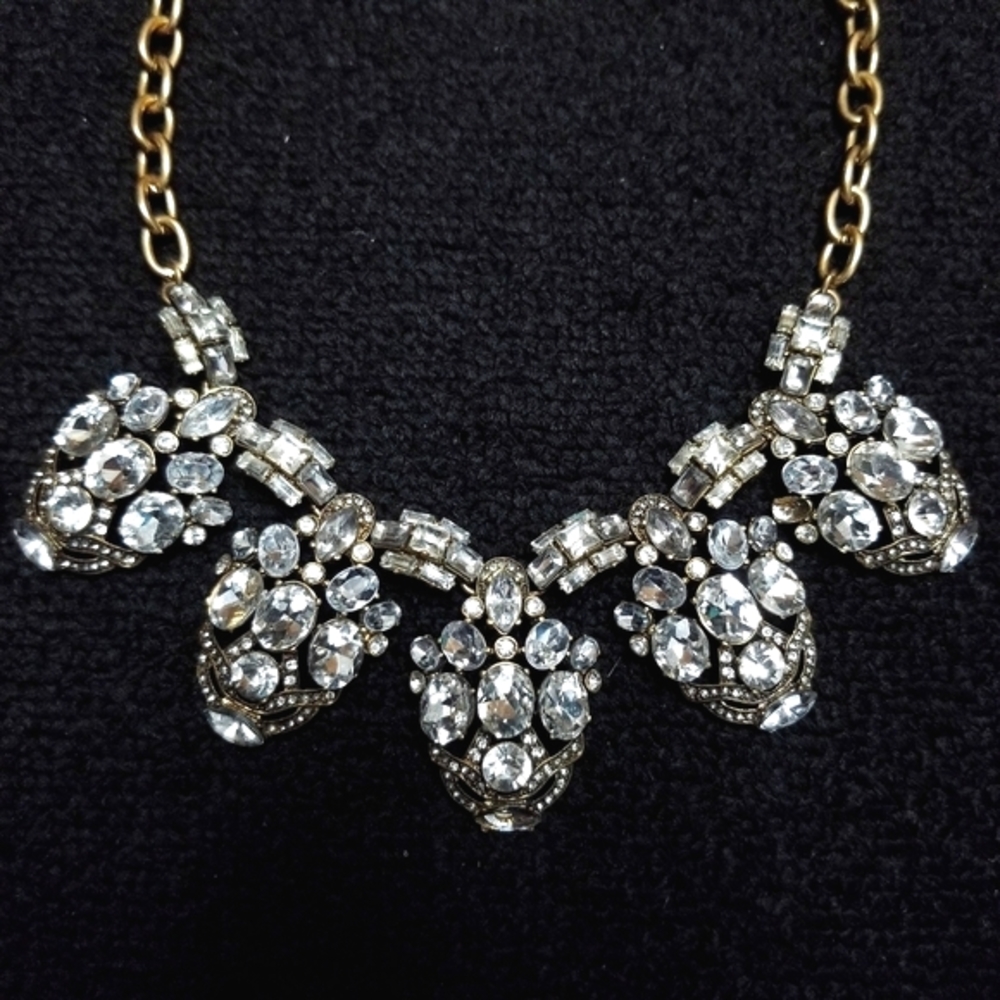 J Crew Gorgeous Rhinestone Statement Necklace - image 7